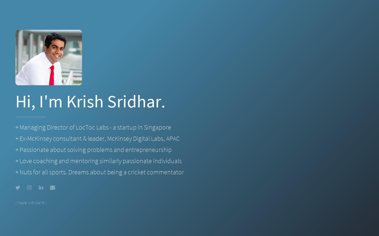 Carrd profile picture for @krish